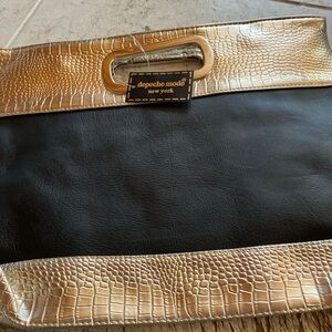 Depche Mode New York Black and Gold Crossbody Bag